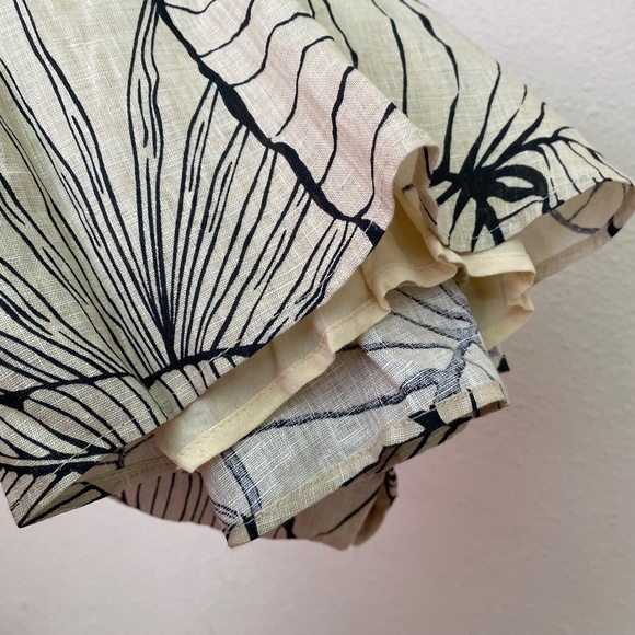 DISSH MALTA BLACK LINEN KNOT MIDI floral 100% Linen size 6 - Picture 16 of 16